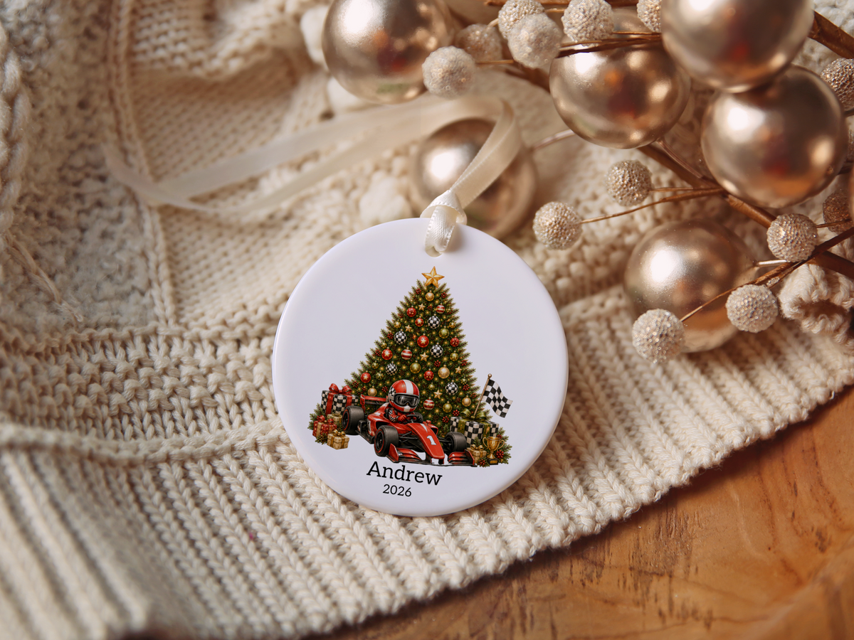 Race Car Christmas Ornament