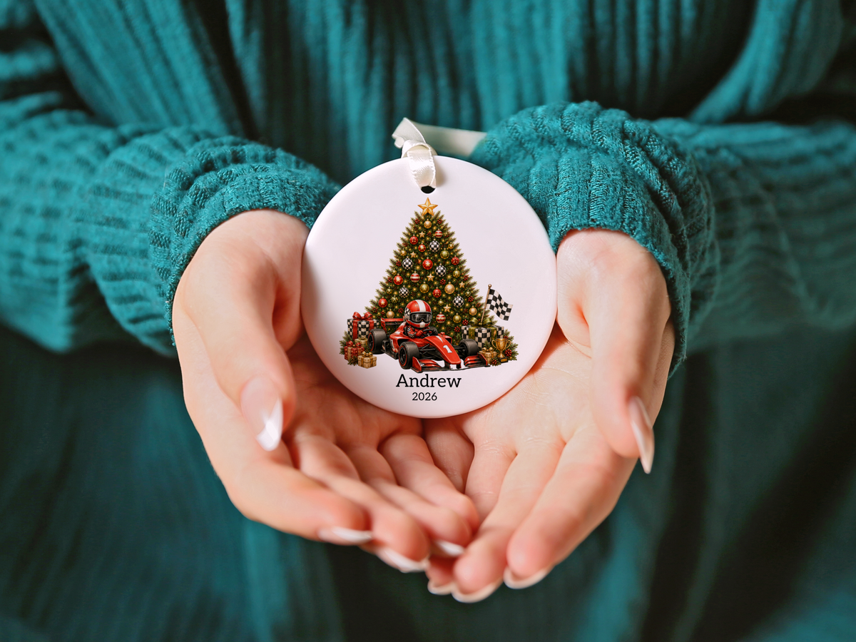 Race Car Christmas Ornament