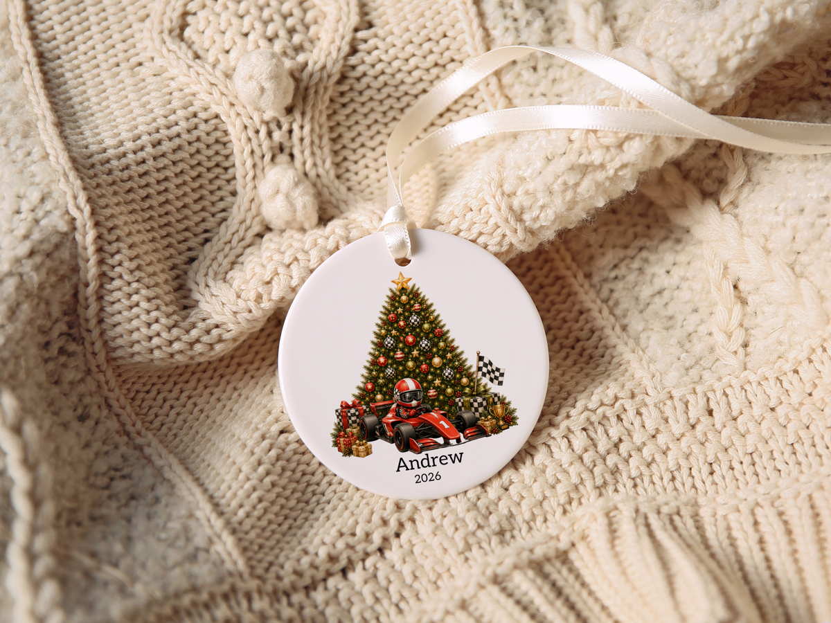 Race Car Christmas Ornament