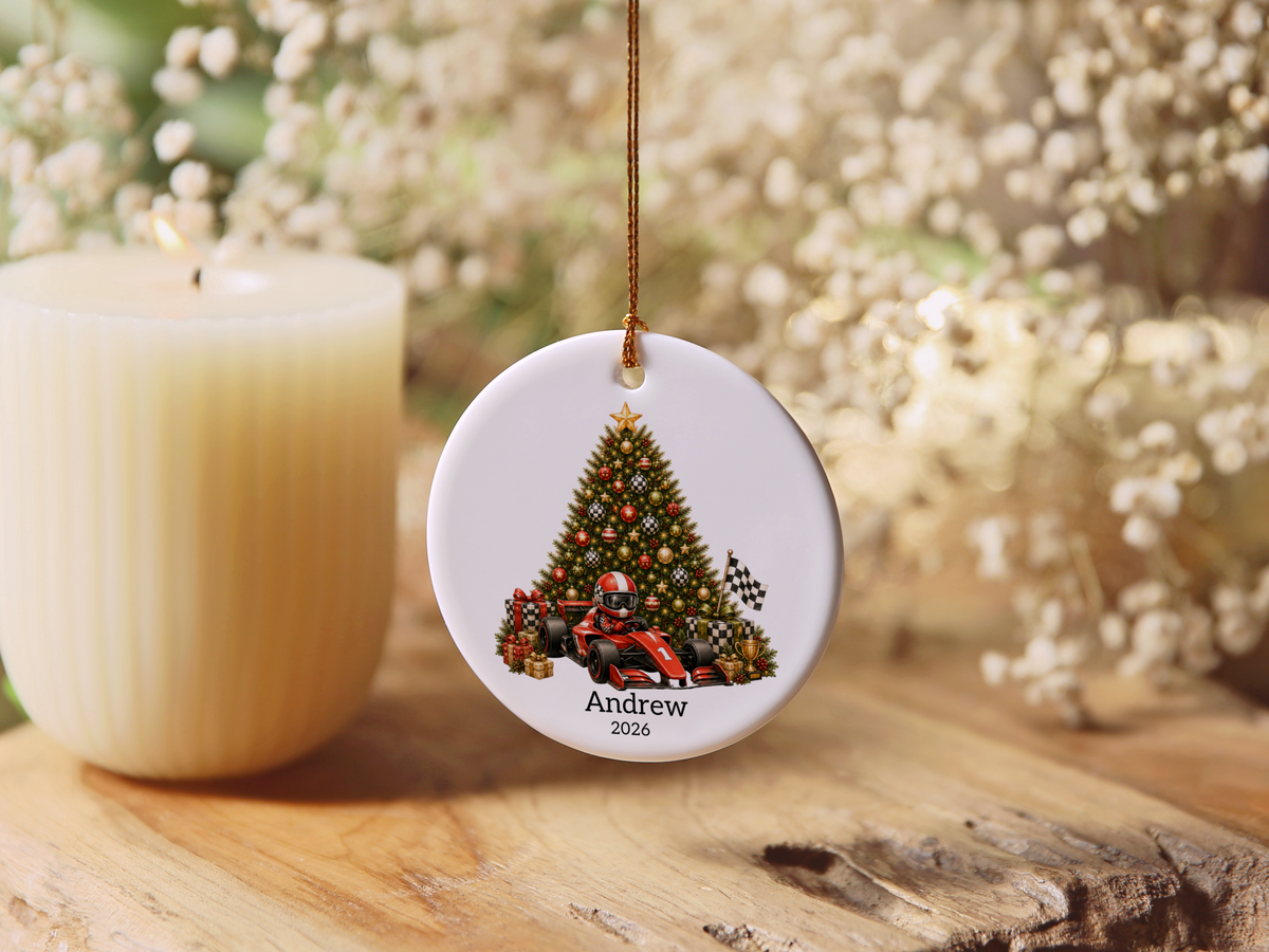 Race Car Christmas Ornament
