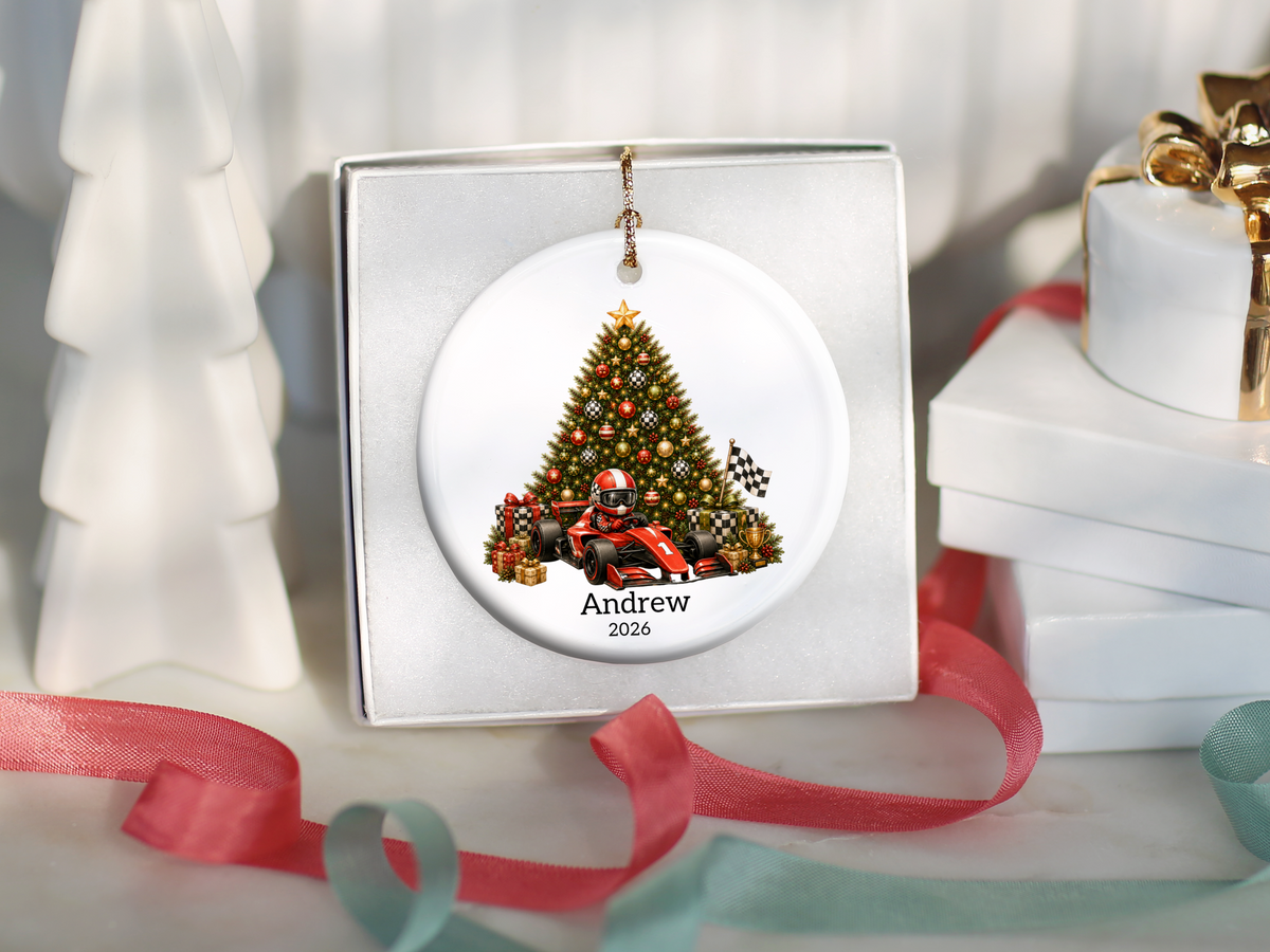Race Car Christmas Ornament