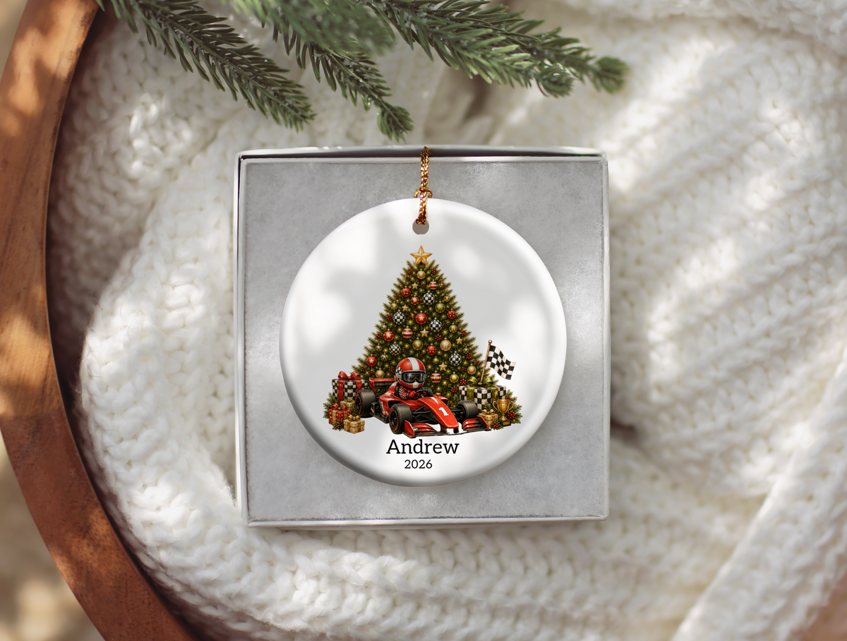 Race Car Christmas Ornament
