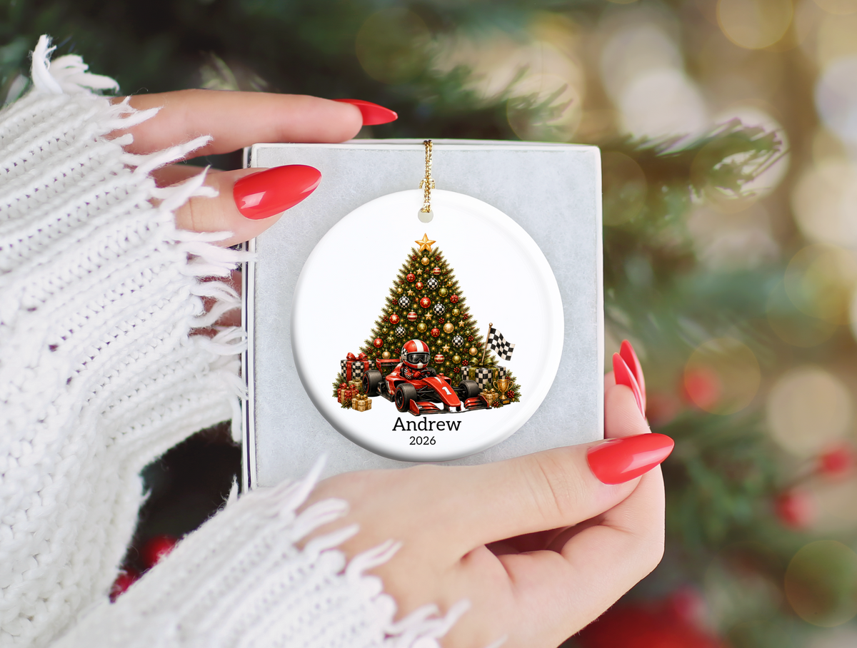 Race Car Christmas Ornament