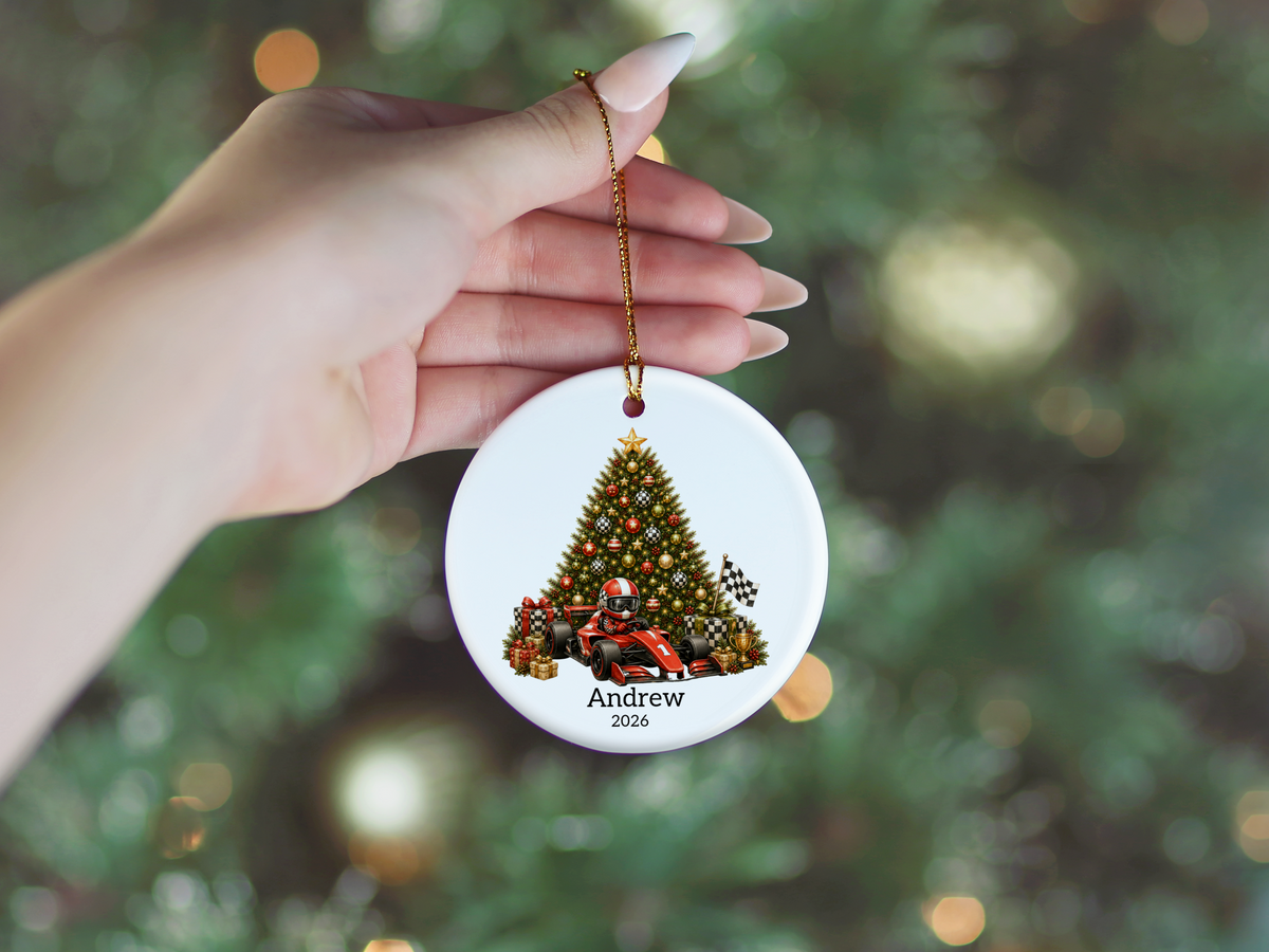 Race Car Christmas Ornament