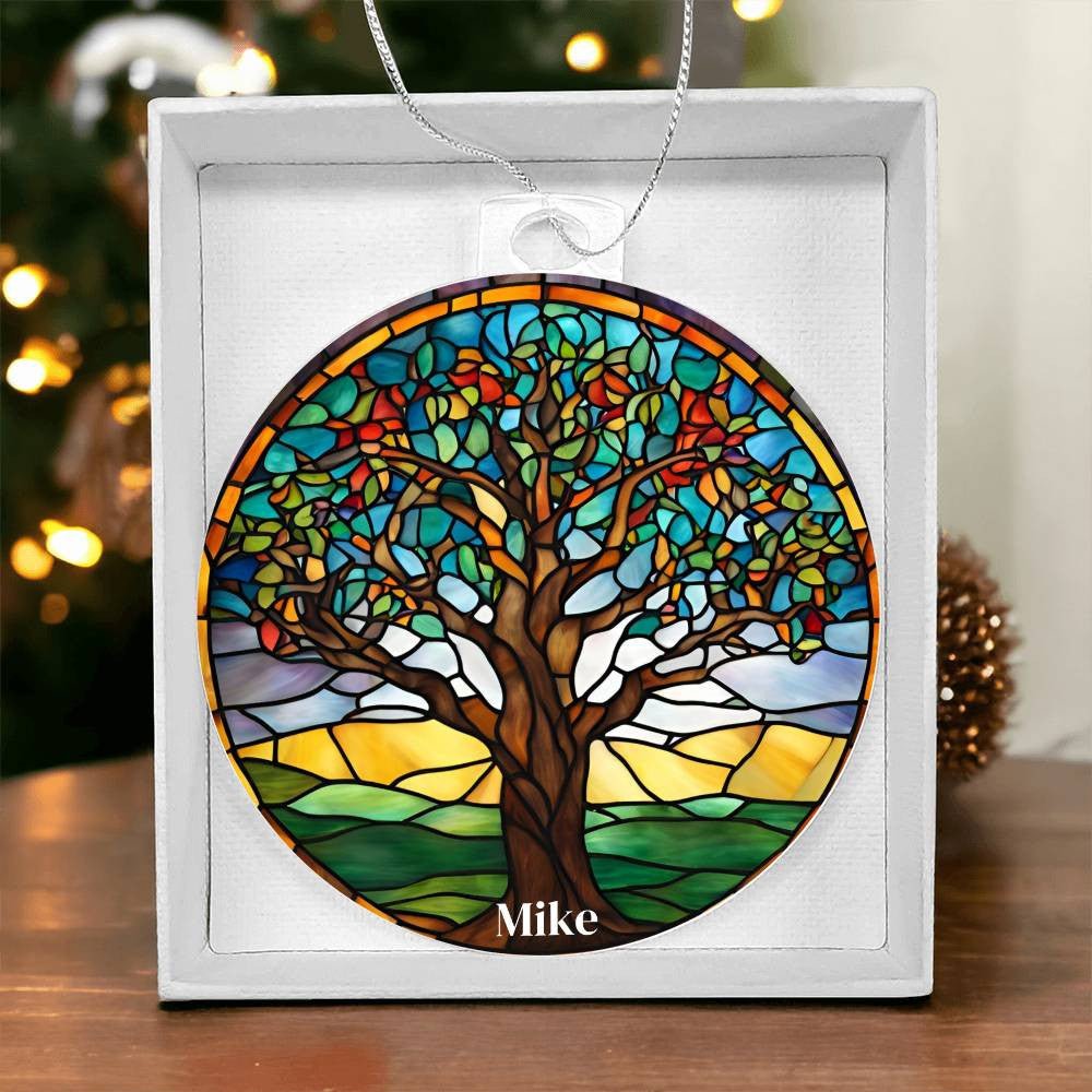 Tree of Life Stained Glass Ornament-[Heartfelt Family Gift]