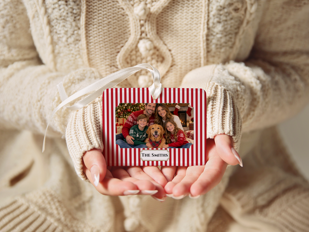 Personalized Family Photo Christmas Ornament