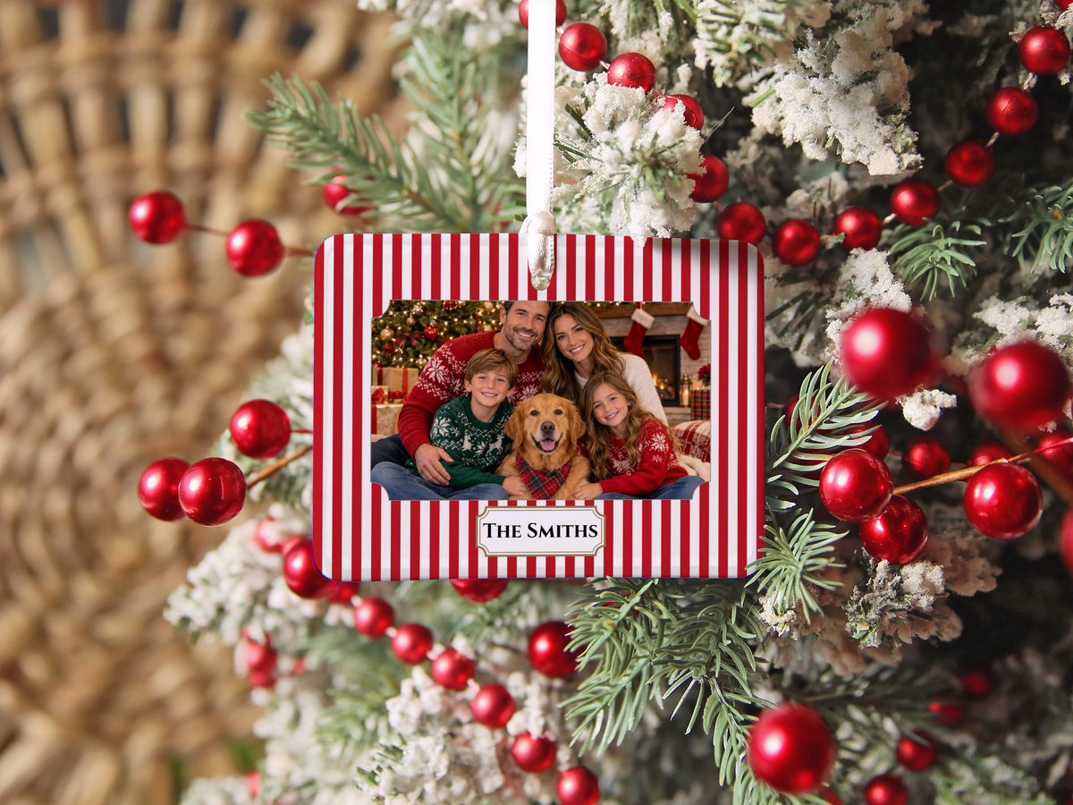 Personalized Family Photo Christmas Ornament