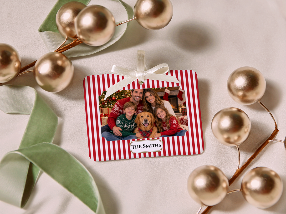 Personalized Family Photo Christmas Ornament