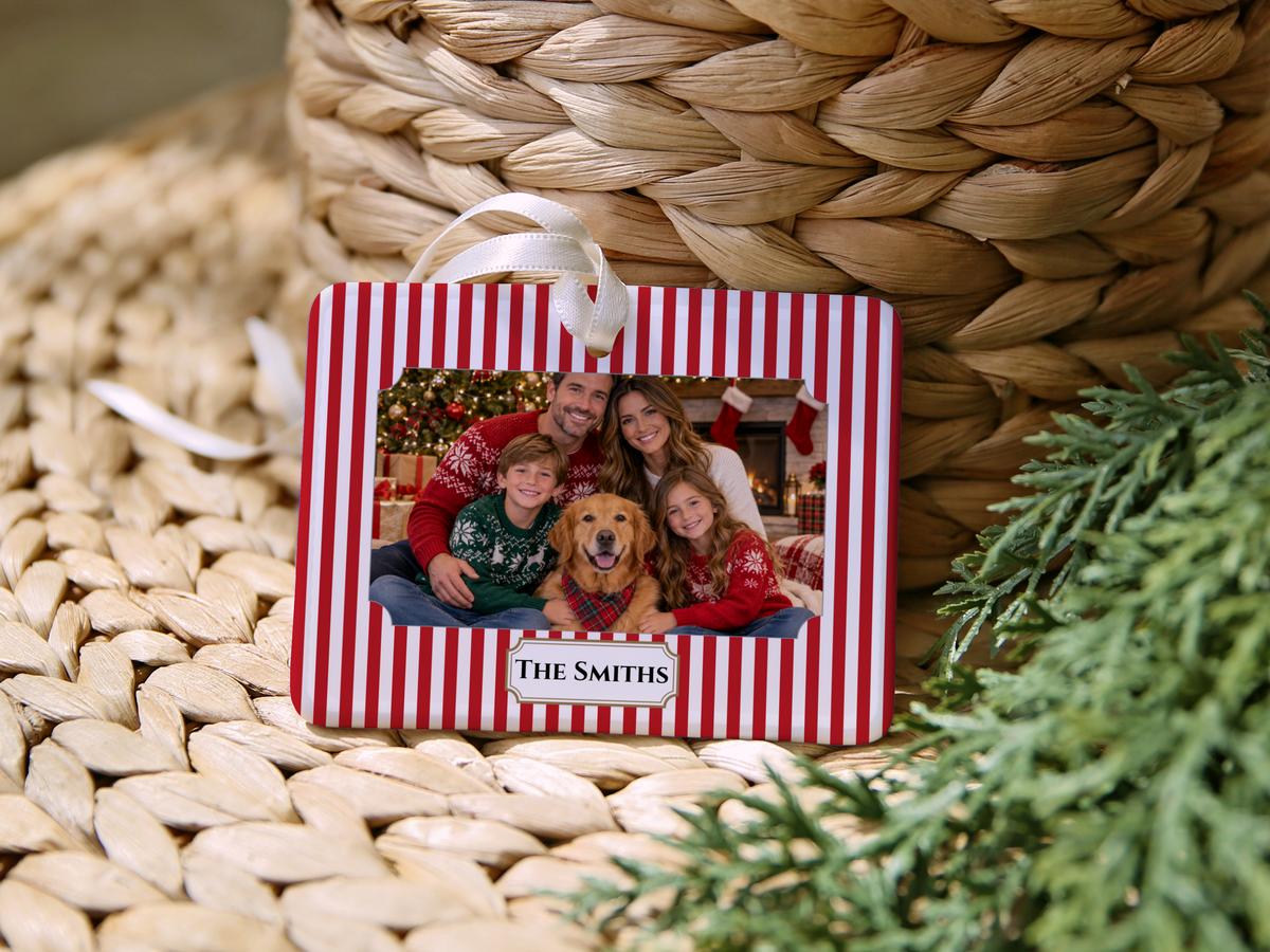 Personalized Family Photo Christmas Ornament