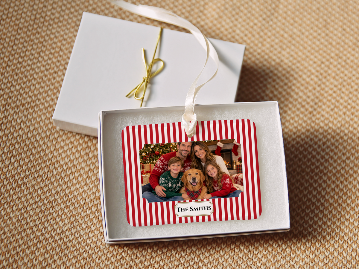 Personalized Family Photo Christmas Ornament
