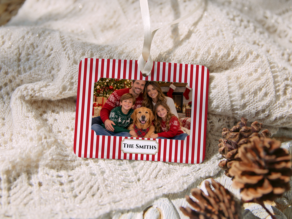 Personalized Family Photo Christmas Ornament