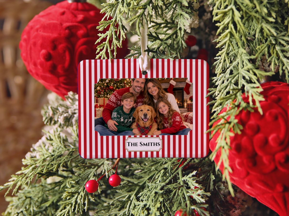 Personalized Family Photo Christmas Ornament