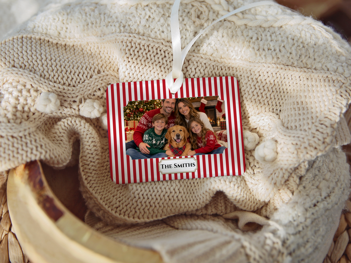Personalized Family Photo Christmas Ornament