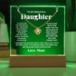 Daughter from Mom Acrylic & Love Knot Necklace Gift Set-[Heartfelt Family Gift]