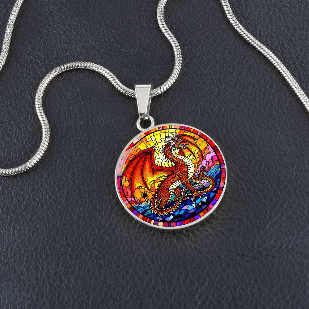 Red Dragon Pendant Necklace