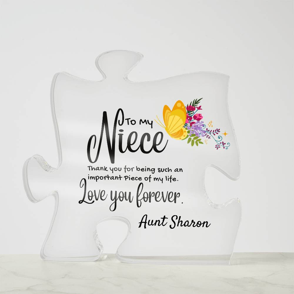 Niece Acrylic Puzzle Plaque-[Heartfelt Family Gift]
