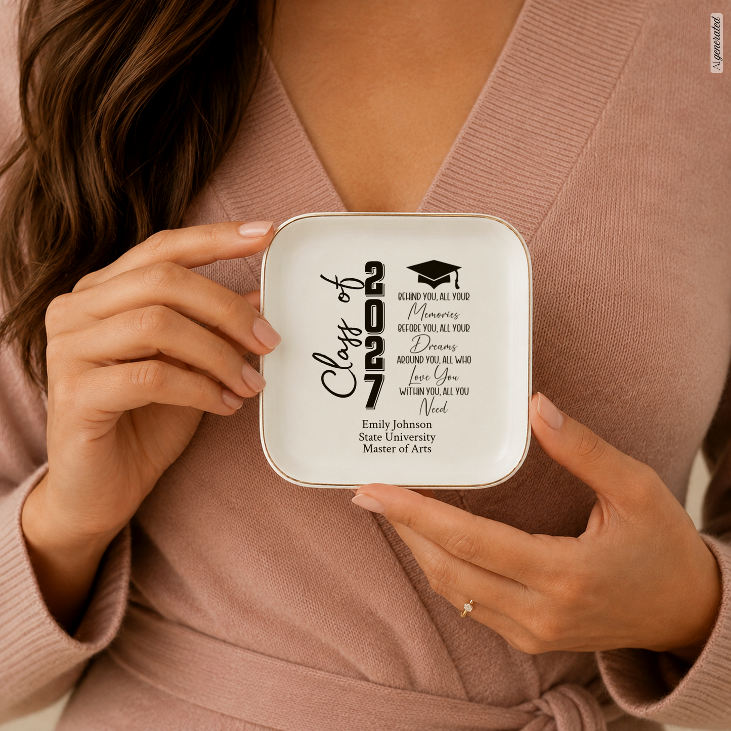 Class of 2026 2027 Jewelry Dish Graduation Gift