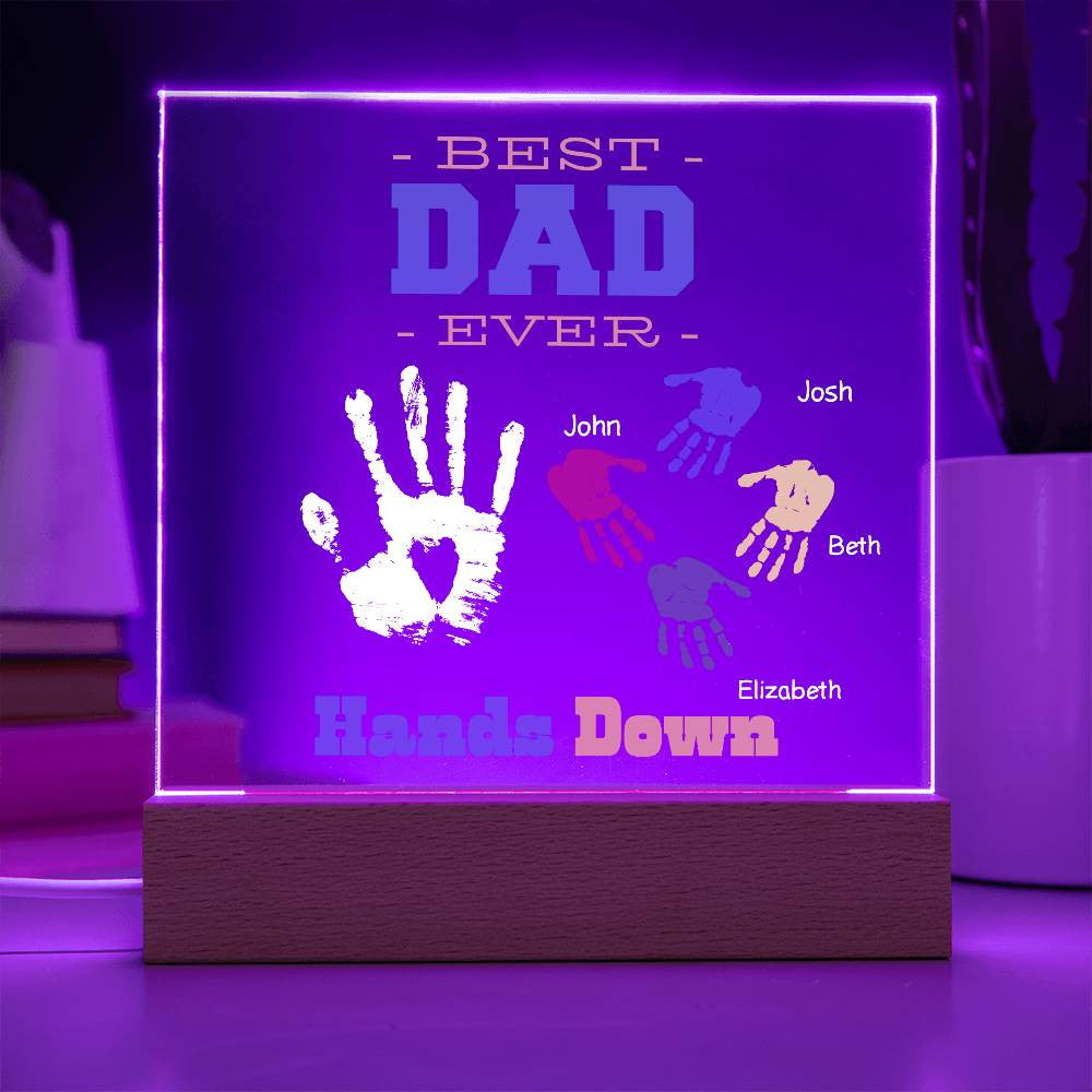 Best Dad Ever Hands Down with Childrens Names-[Heartfelt Family Gift]