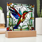 Hummingbird Acrylic Plaque, Gift for Mom or Grandma, Christmas, Birthday, Bird Lover Gifts,  Stained Glass Art, Hummingbird Gift, Nature lover-[Heartfelt Family Gift]
