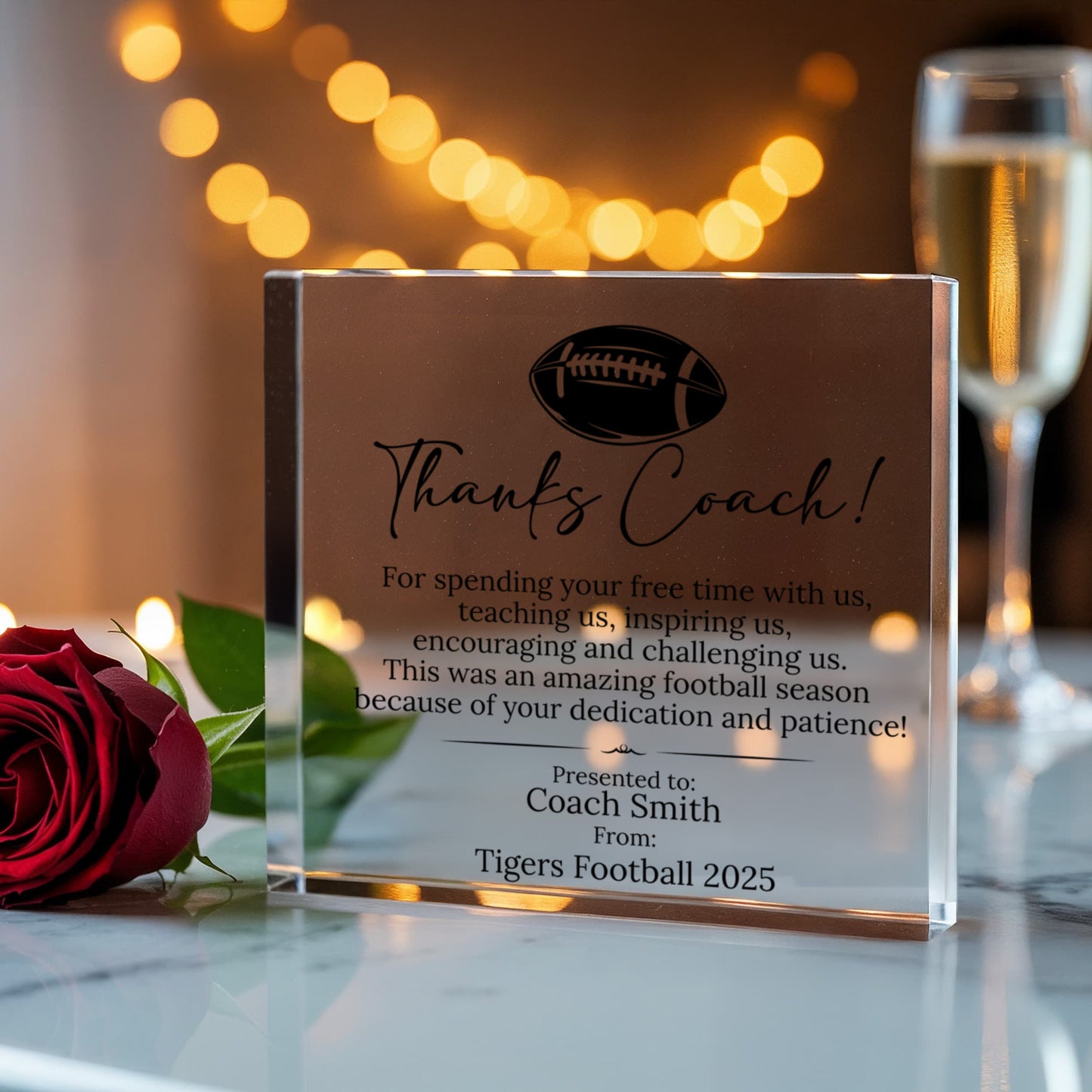 Football Coach Appreciation Plaque