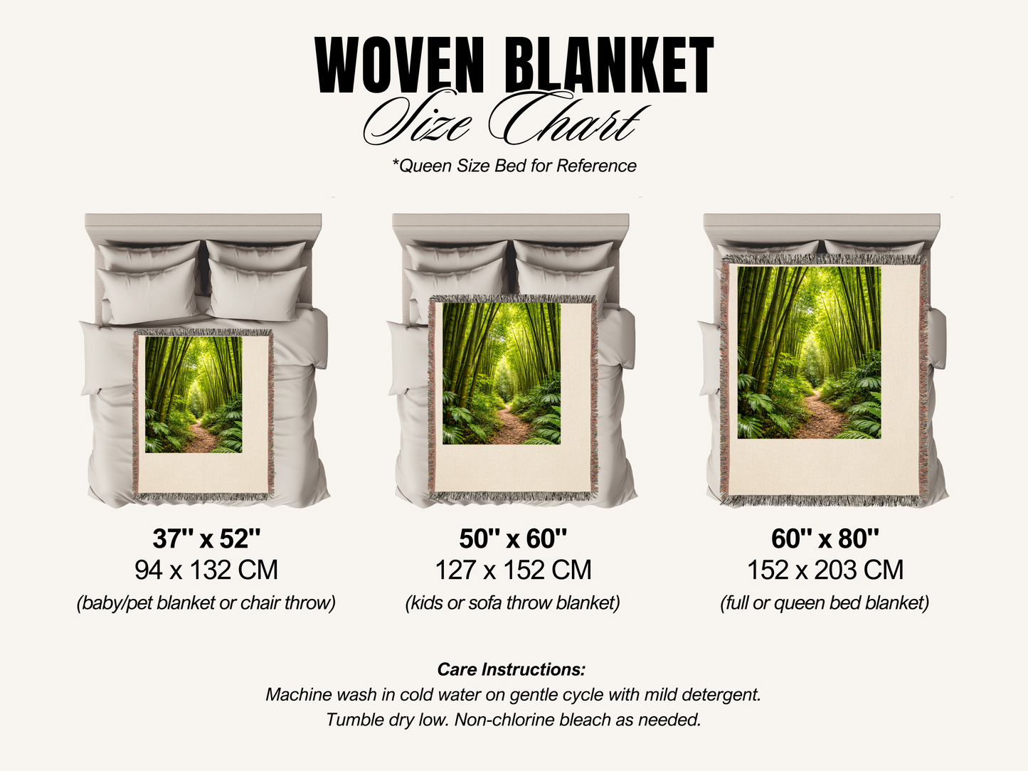 Puerto Rico Culture Inspired Sugar Cane Field Woven Blanket