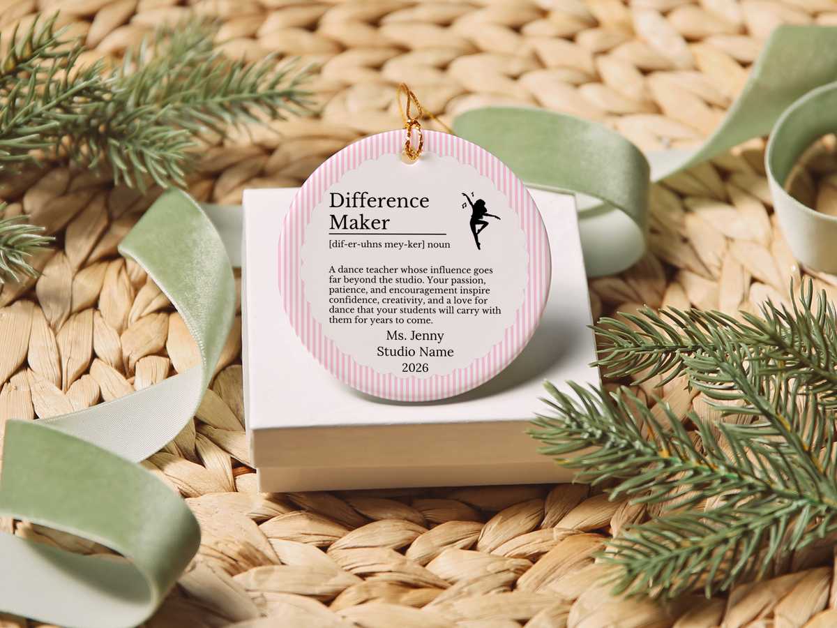 Dance Teacher Thank You Christmas Ornament