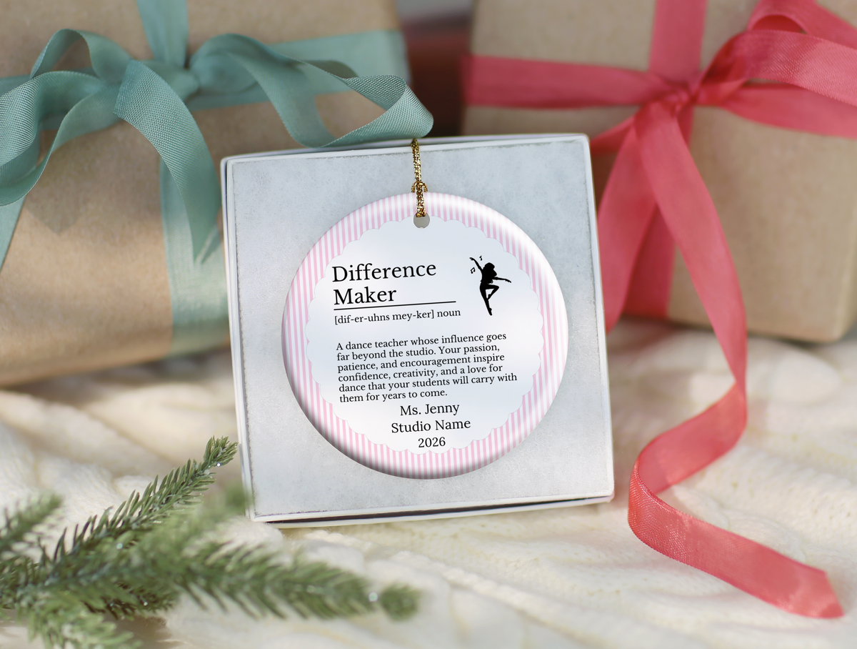 Dance Teacher Thank You Christmas Ornament