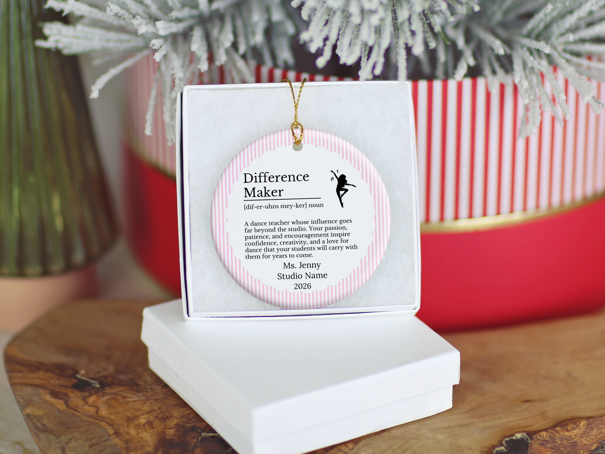 Dance Teacher Thank You Christmas Ornament