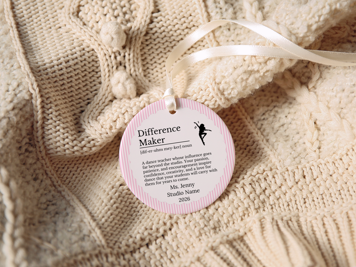 Dance Teacher Thank You Christmas Ornament