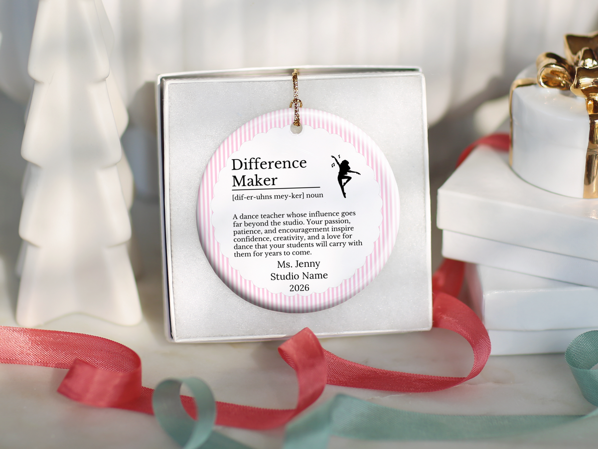 Dance Teacher Thank You Christmas Ornament