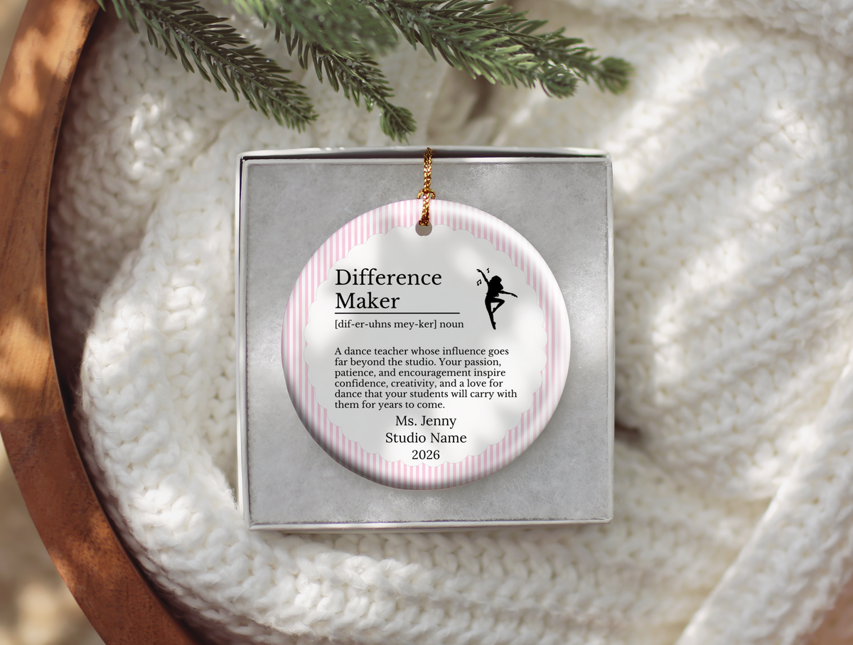 Dance Teacher Thank You Christmas Ornament
