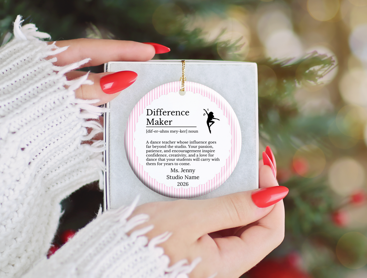 Dance Teacher Thank You Christmas Ornament