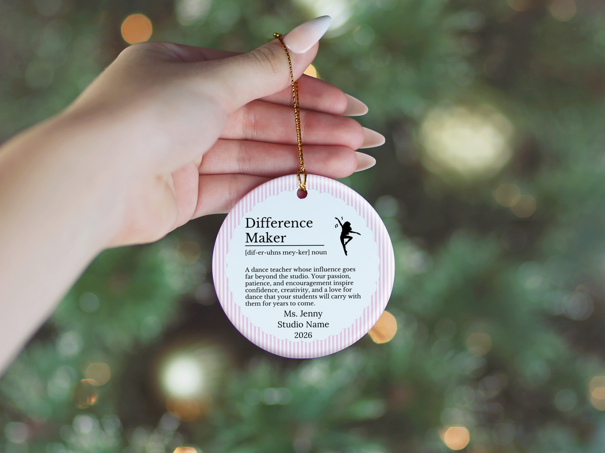 Dance Teacher Thank You Christmas Ornament