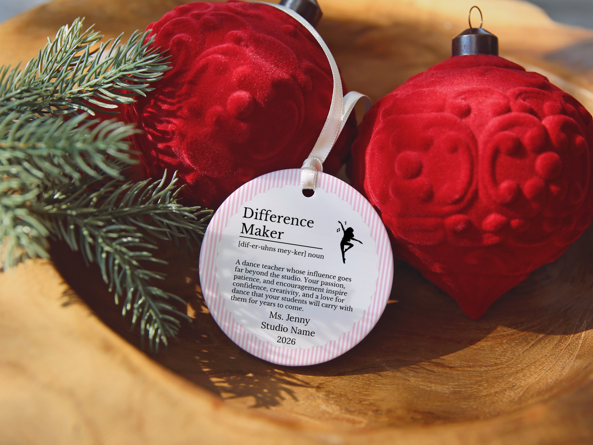Dance Teacher Thank You Christmas Ornament