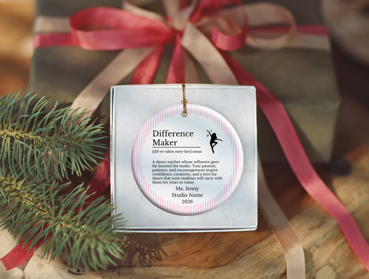 Dance Teacher Thank You Christmas Ornament