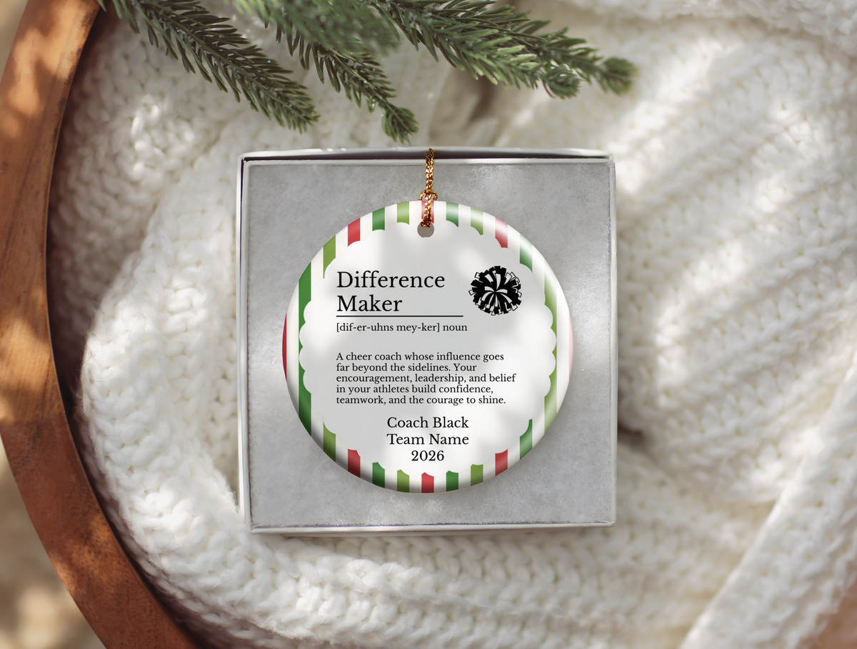Cheer Coach Thank You Ornament