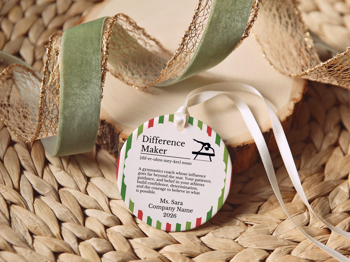 Gymnastics Coach Thank You Christmas Ornament