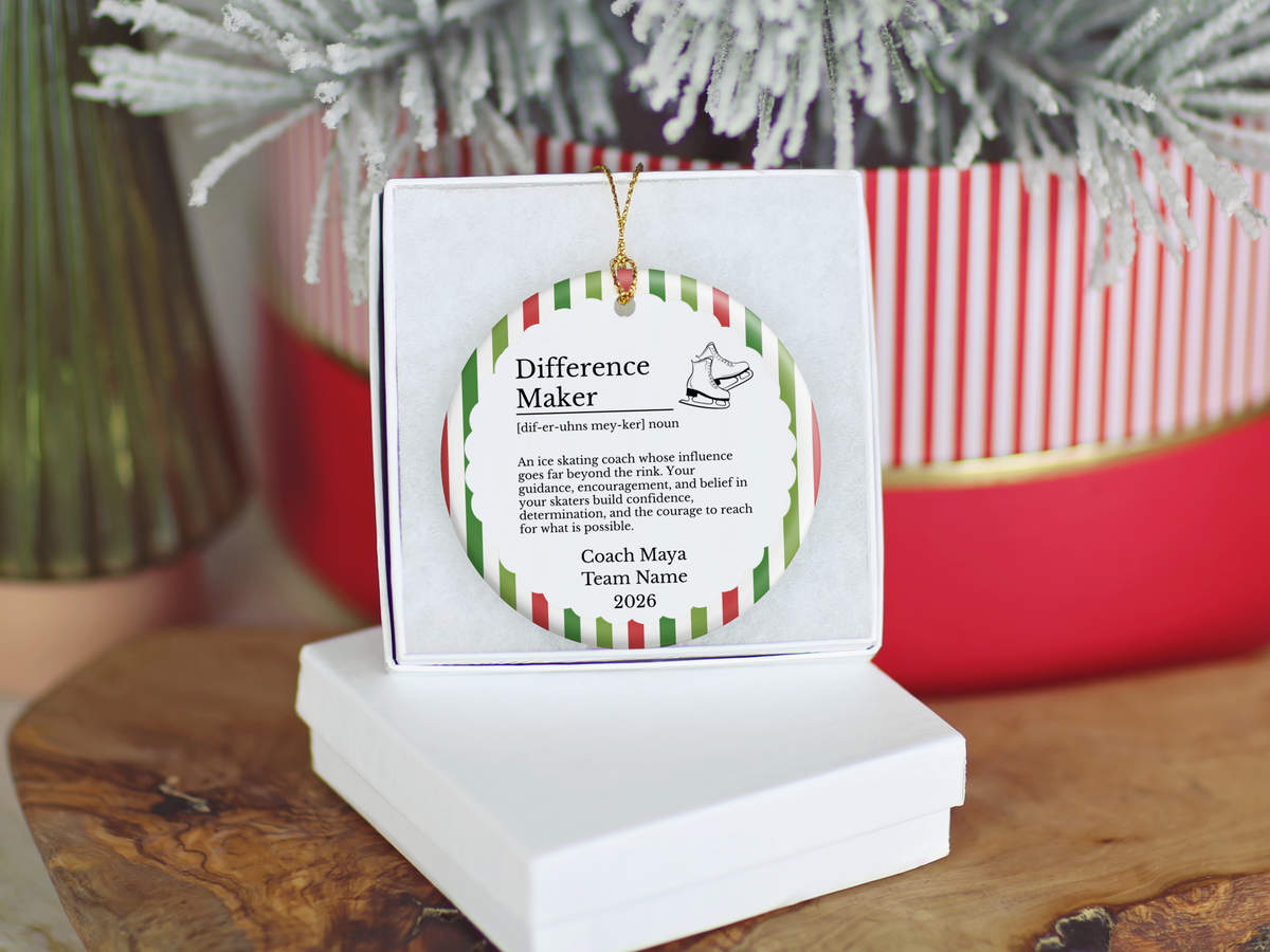 Ice Skating Coach Christmas Ornament