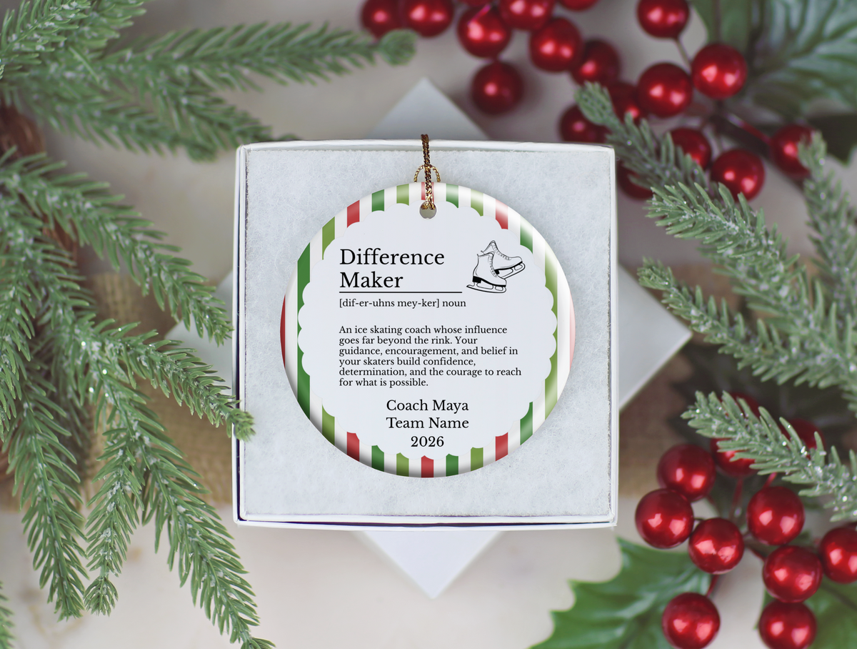Ice Skating Coach Christmas Ornament