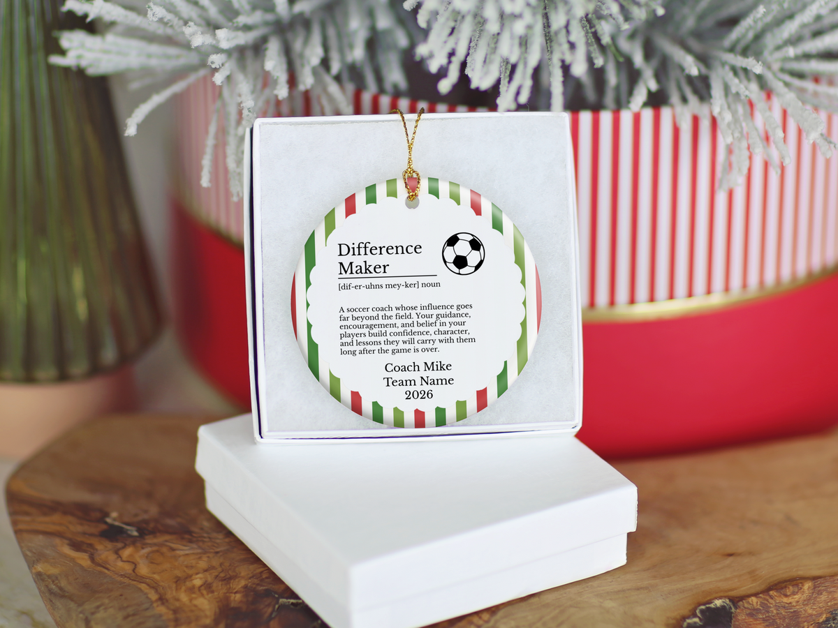 Soccer Coach Christmas Ornament