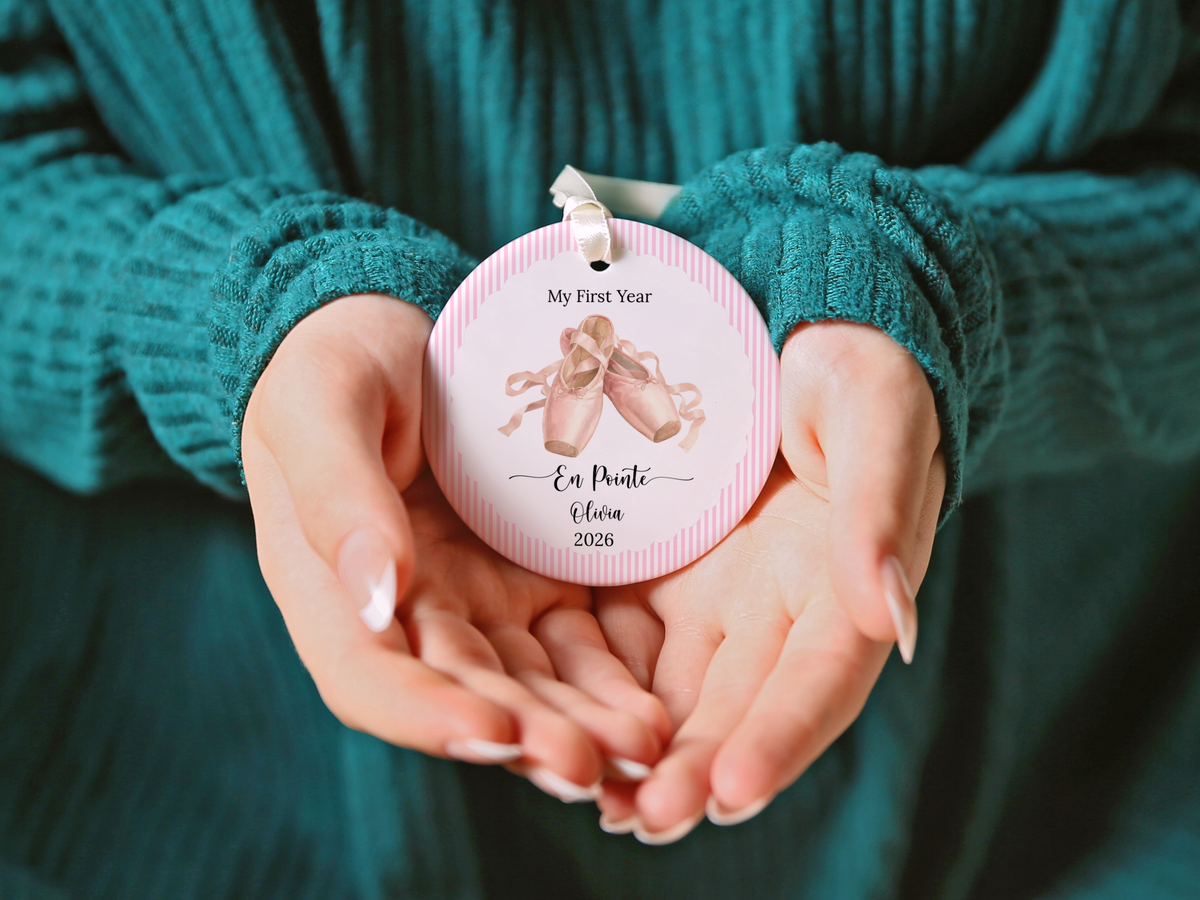 First Year En Pointe Shoes Ballet Christmas Ornament