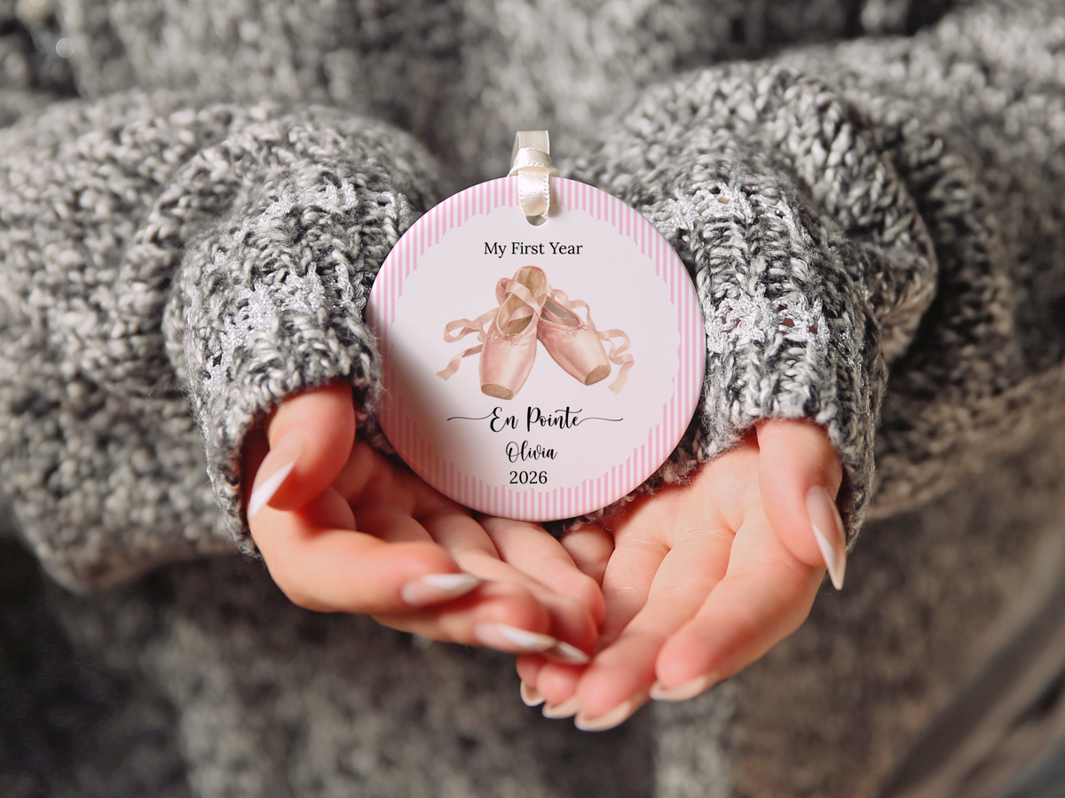 First Year En Pointe Shoes Ballet Christmas Ornament