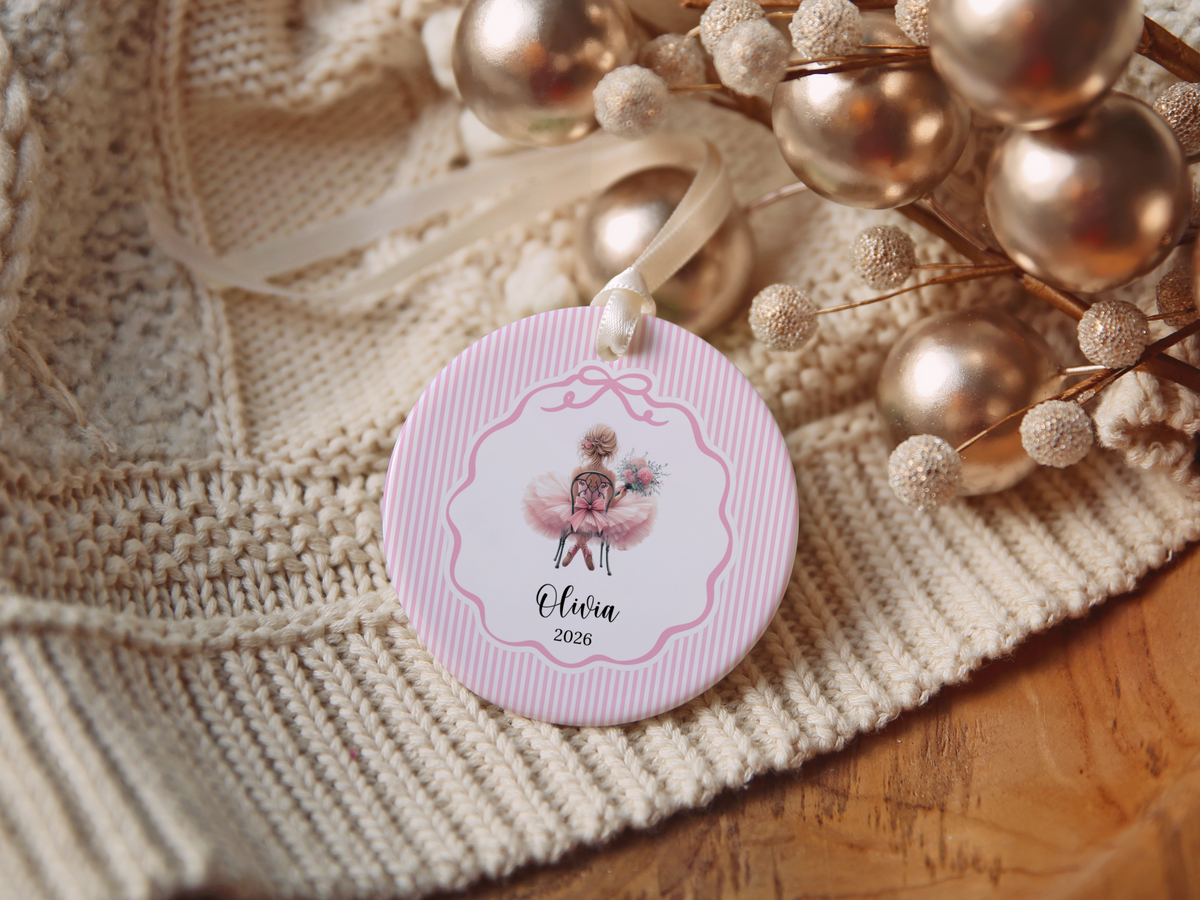 Personalized Ballet Dancer Christmas Ornament