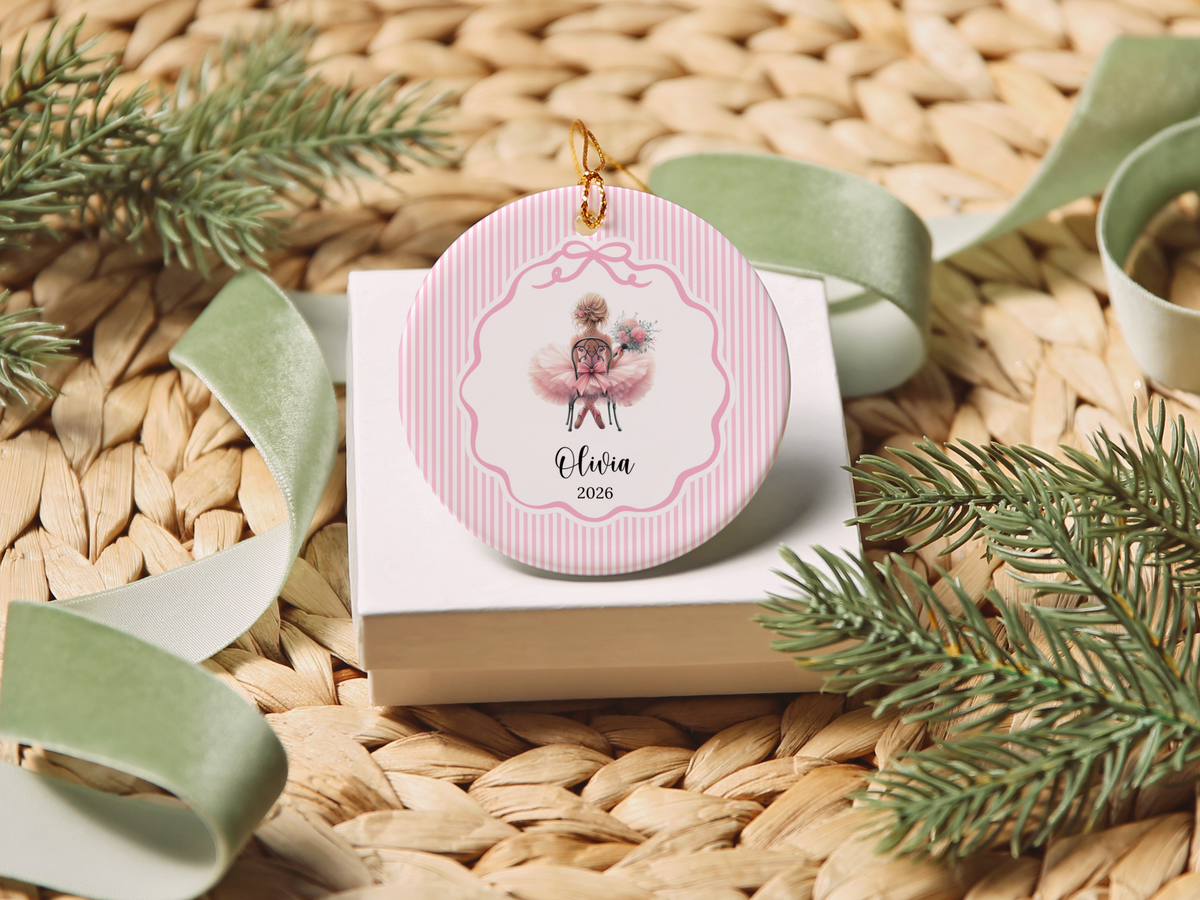 Personalized Ballet Dancer Christmas Ornament