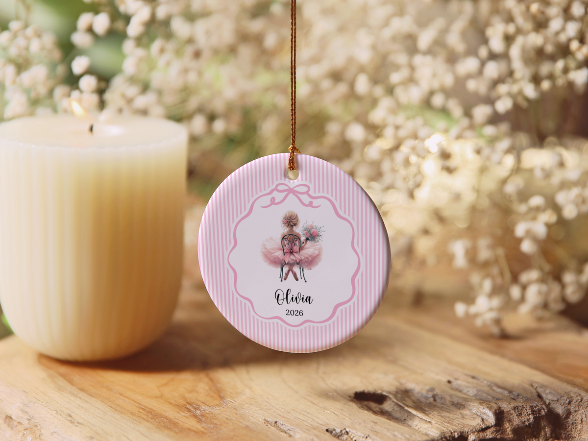 Personalized Ballet Dancer Christmas Ornament
