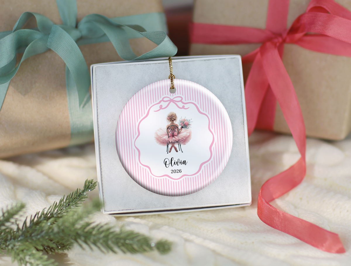 Personalized Ballet Dancer Christmas Ornament