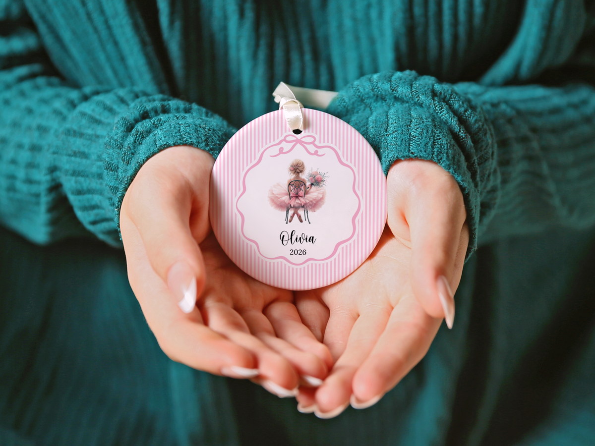 Personalized Ballet Dancer Christmas Ornament