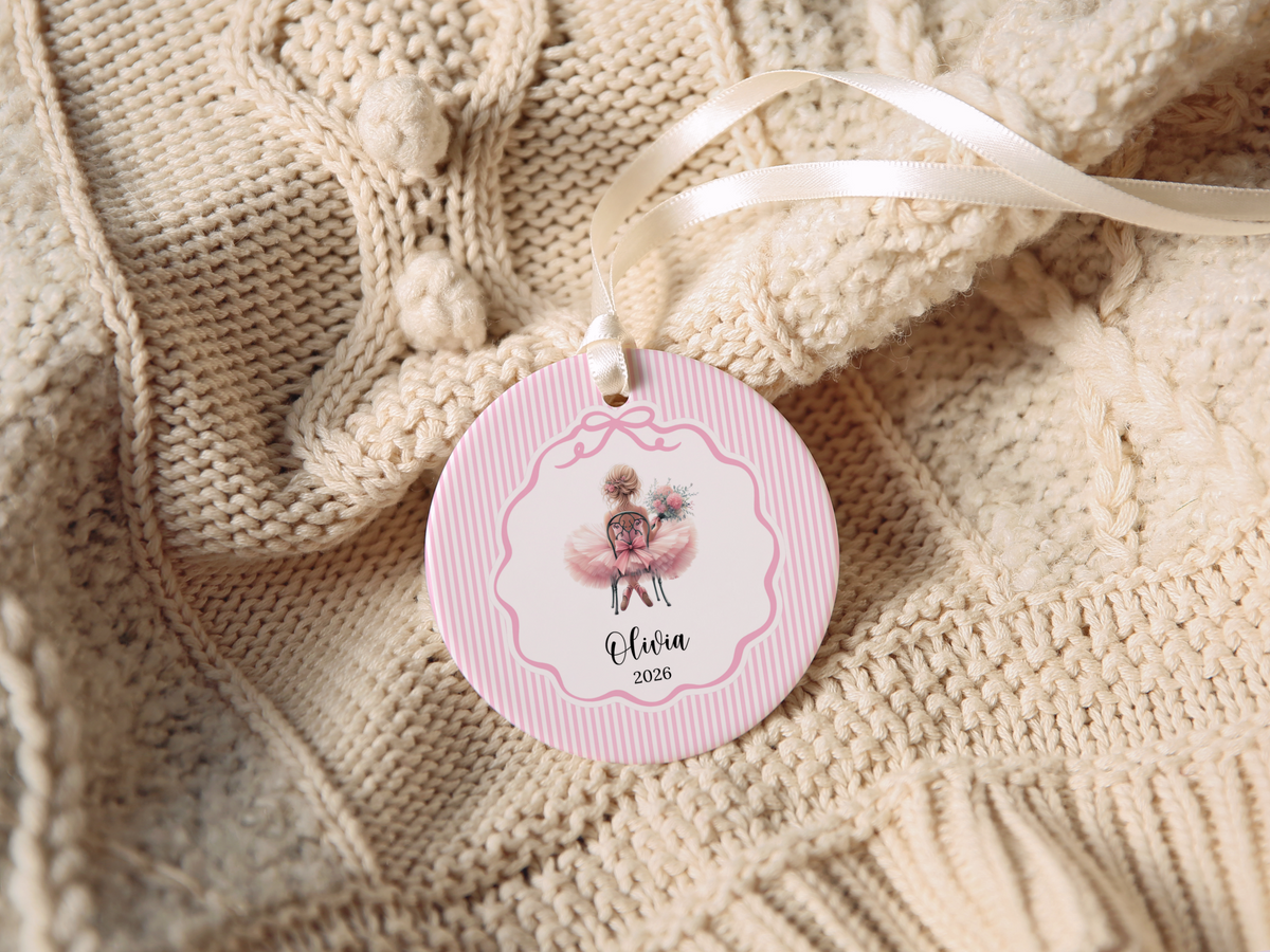 Personalized Ballet Dancer Christmas Ornament
