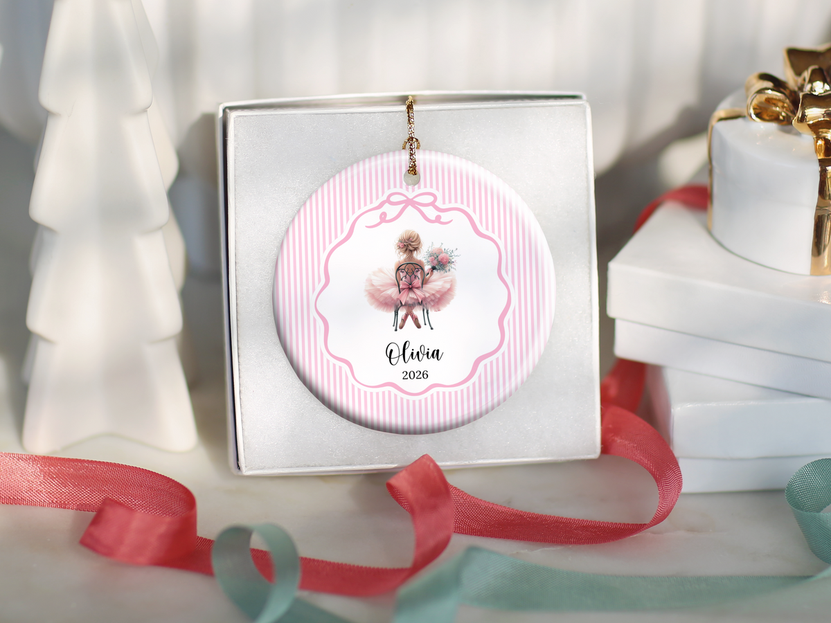 Personalized Ballet Dancer Christmas Ornament