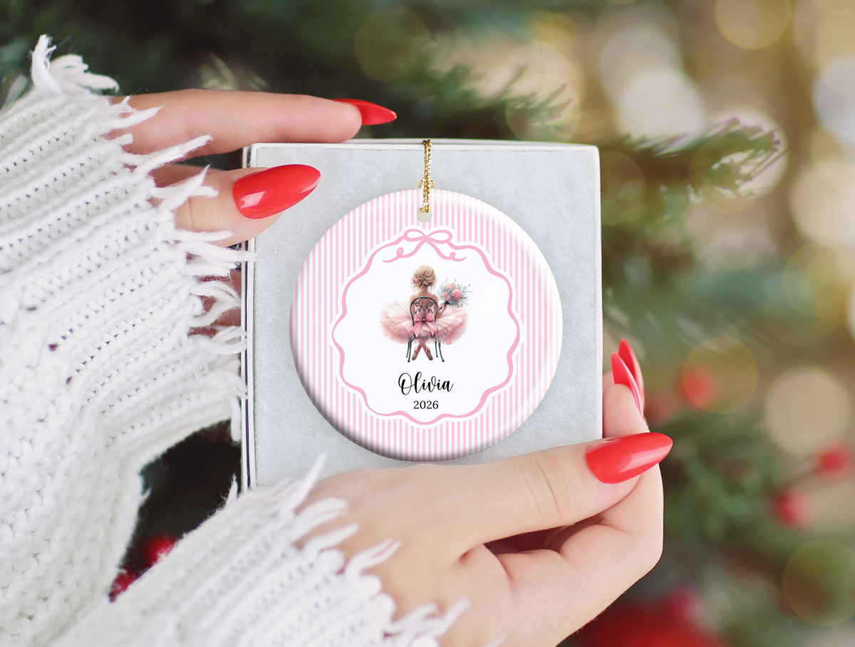 Personalized Ballet Dancer Christmas Ornament